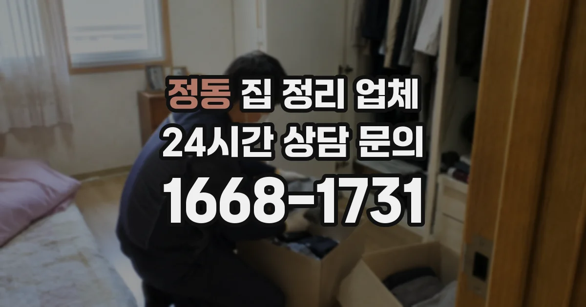 정동 집 정리 업체