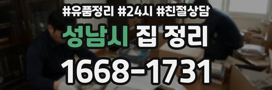성남시 집 정리