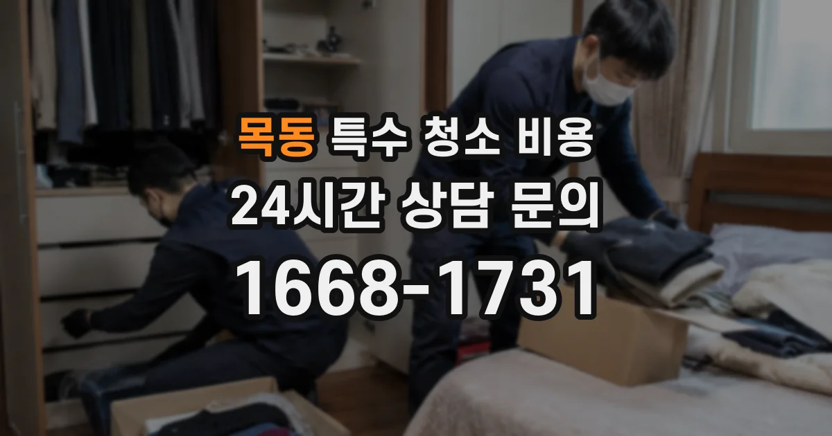 목동 특수 청소 비용