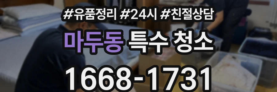 마두동 특수 청소