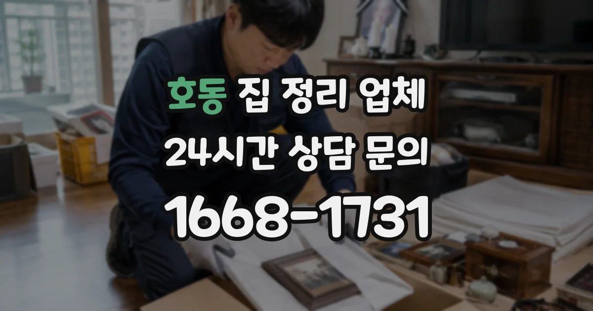 호동 집 정리 업체
