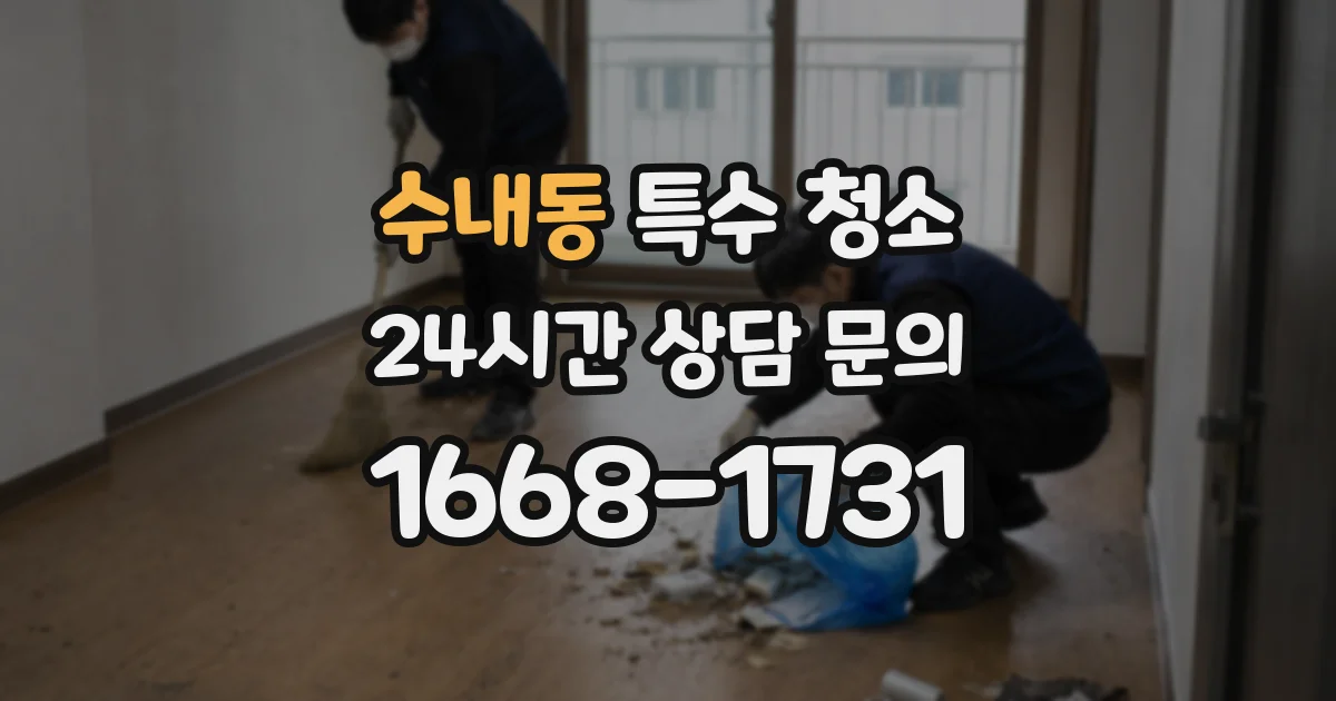 수내동 특수 청소