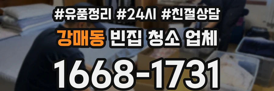 강매동 빈집 청소 업체