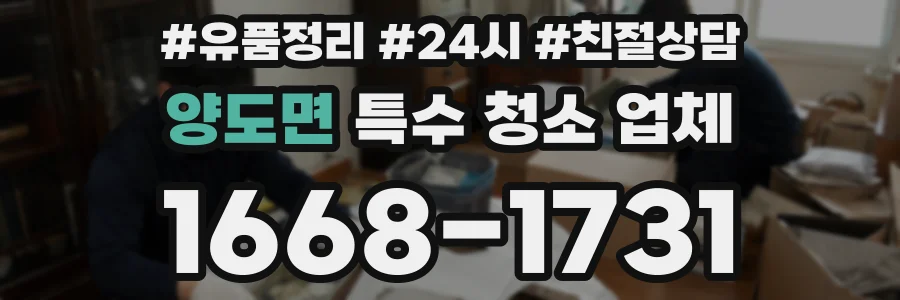 양도면 특수 청소 업체