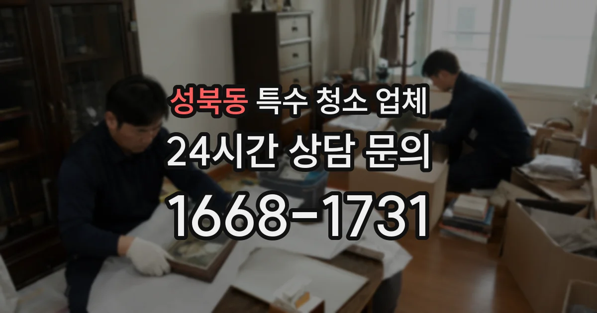 성북동 특수 청소 업체