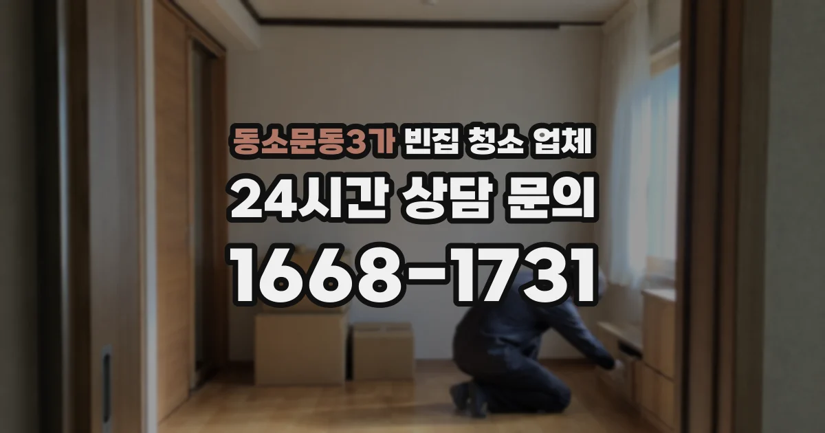 동소문동3가 빈집 청소 업체