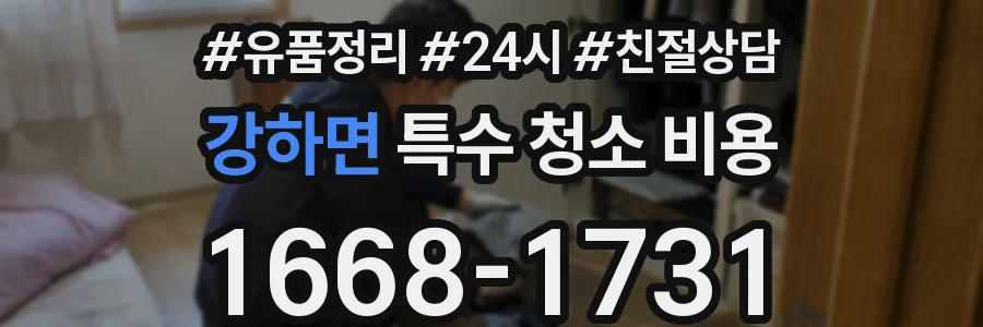 강하면 특수 청소 비용