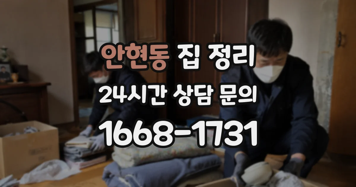 안현동 집 정리