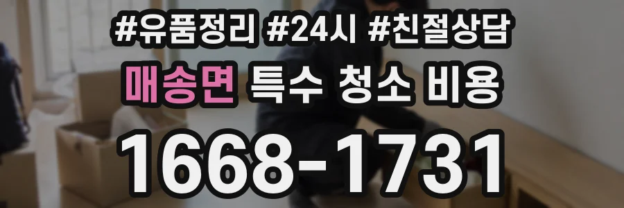 매송면 특수 청소 비용