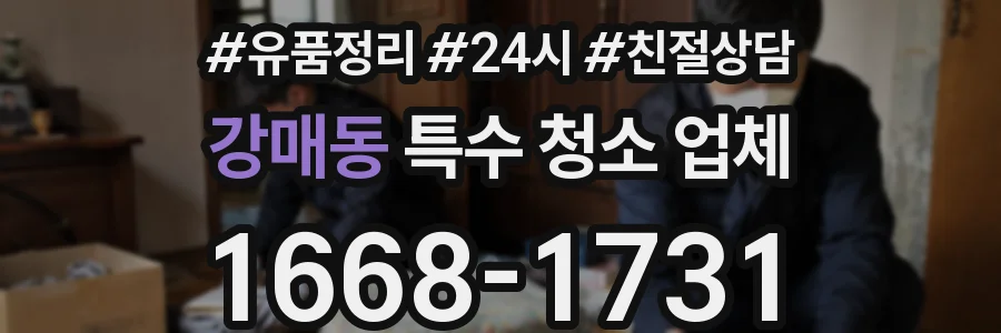 강매동 특수 청소 업체