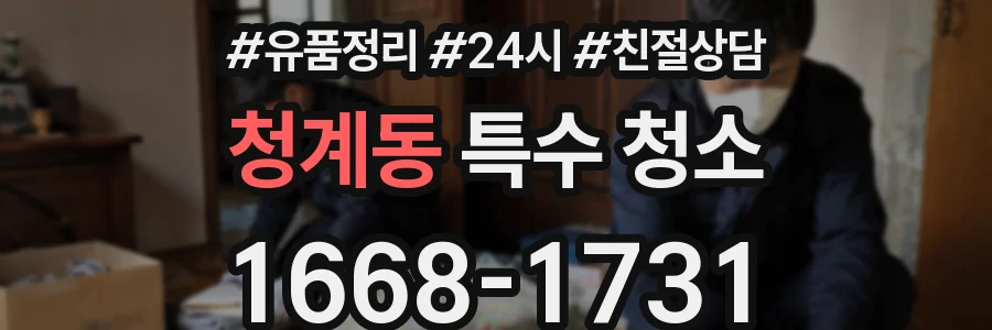 청계동 특수 청소