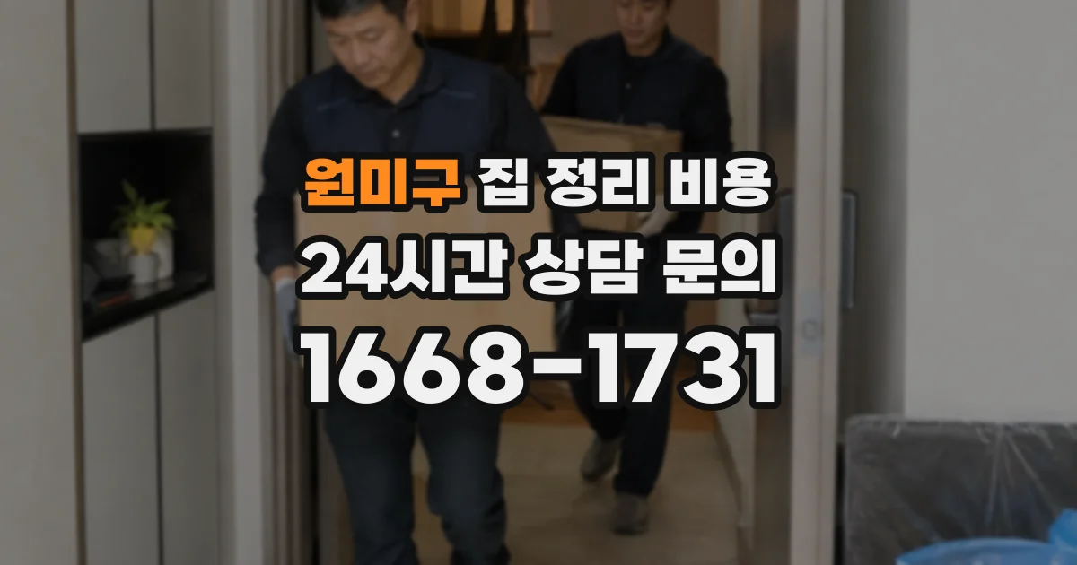 원미구 집 정리 비용