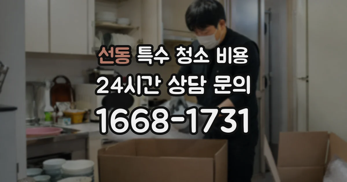 선동 특수 청소 비용