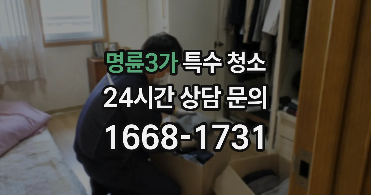 명륜3가 특수 청소