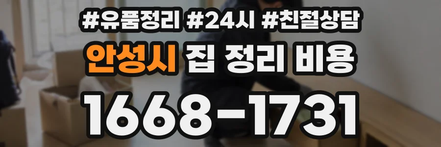 안성시 집 정리 비용