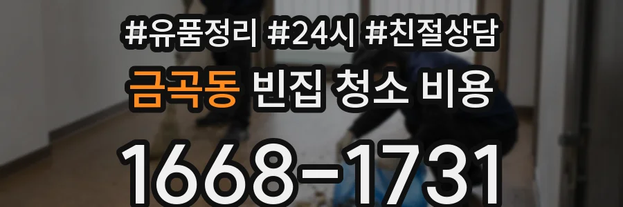 금곡동 빈집 청소 비용