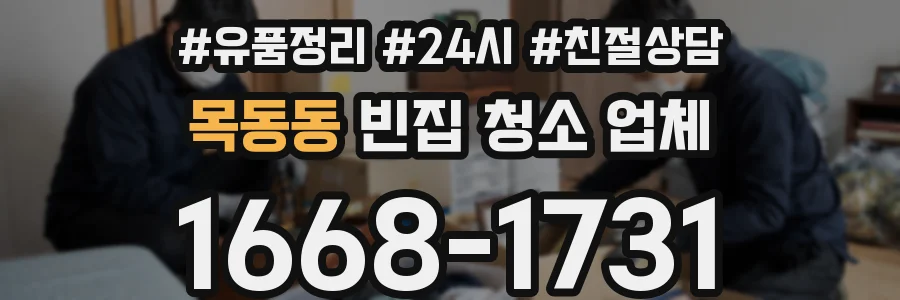 목동동 빈집 청소 업체