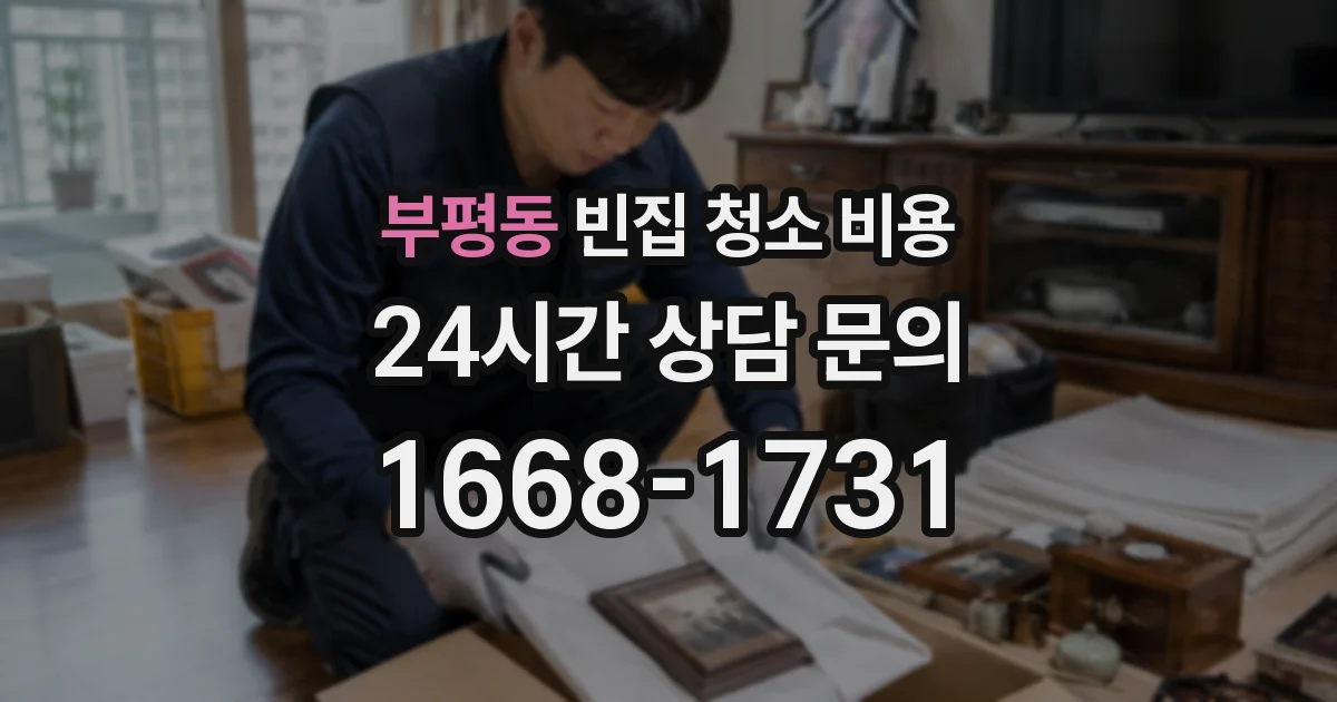 부평동 빈집 청소 비용