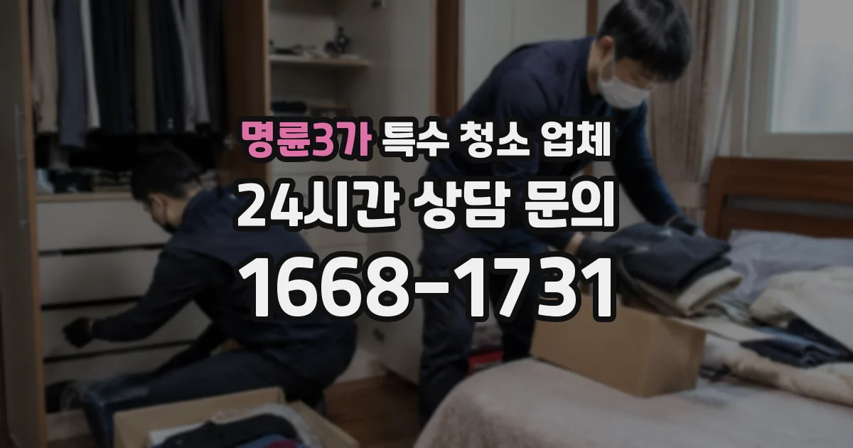 명륜3가 특수 청소 업체