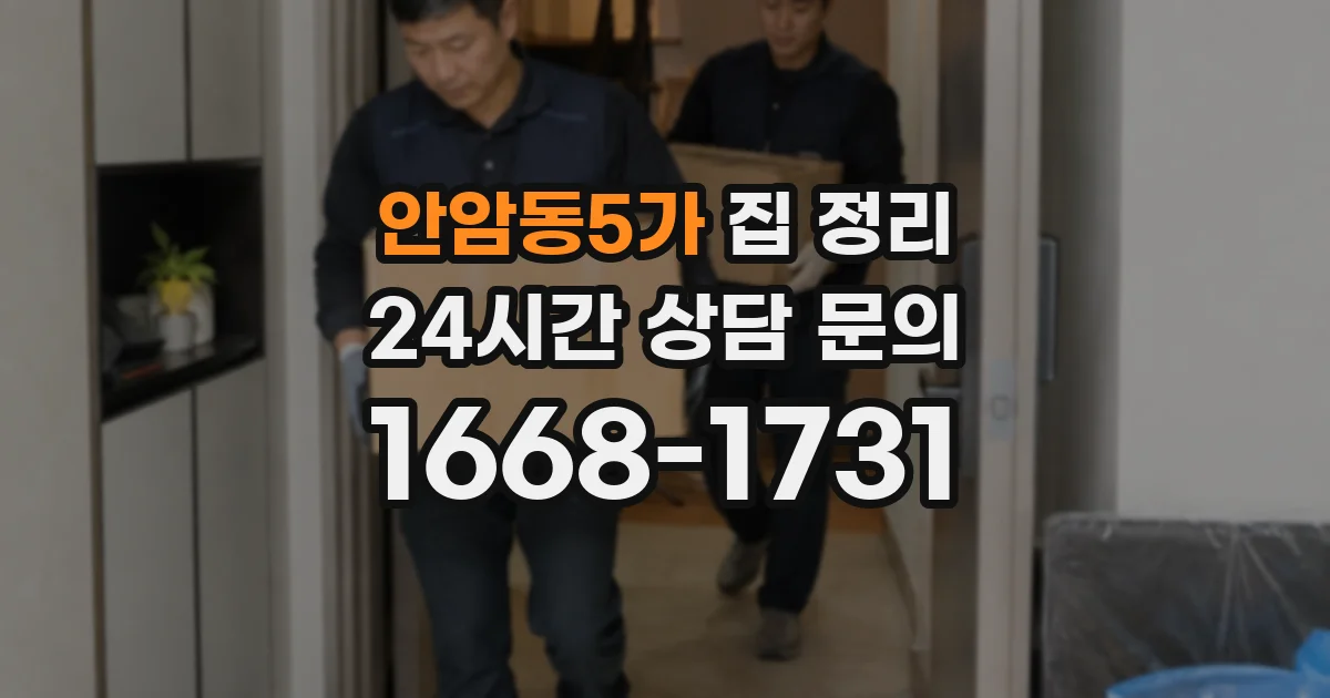안암동5가 집 정리