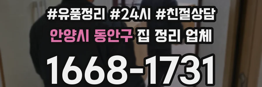 안양시 동안구 집 정리 업체