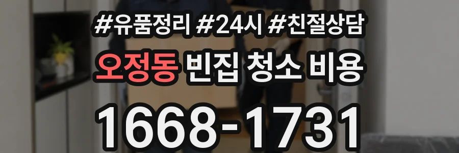 오정동 빈집 청소 비용