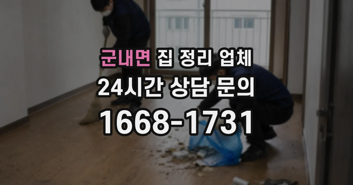 군내면 집 정리 업체
