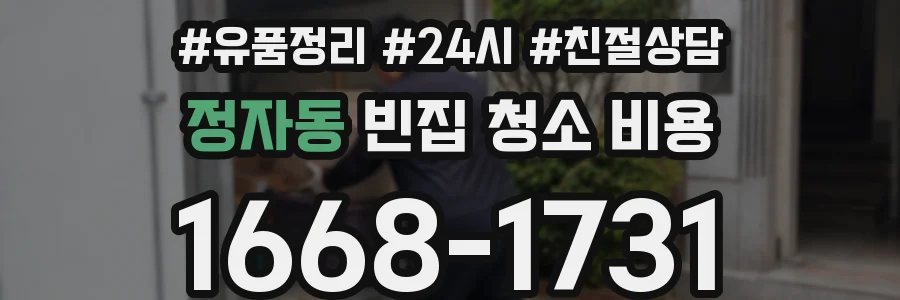 정자동 빈집 청소 비용