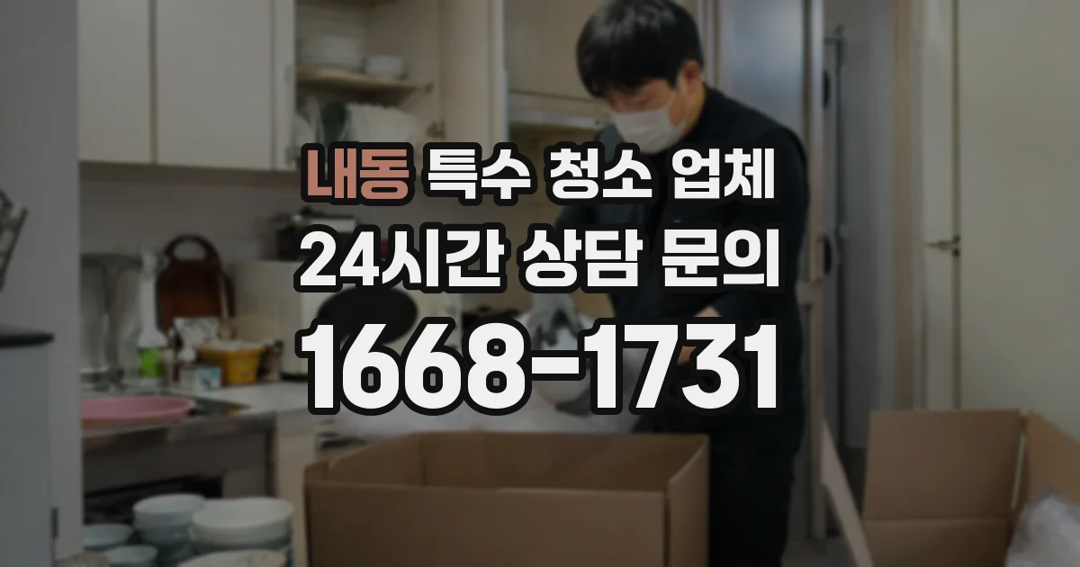 내동 특수 청소 업체
