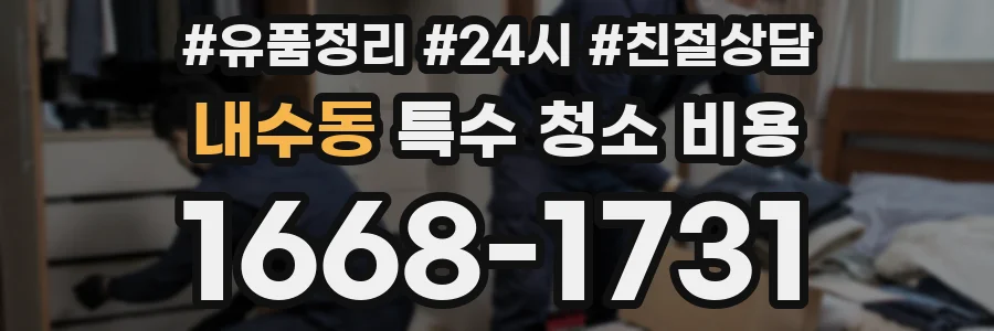 내수동 특수 청소 비용