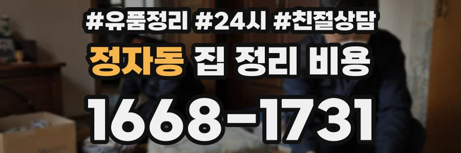 정자동 집 정리 비용