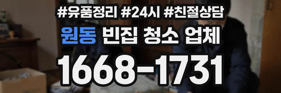 원동 빈집 청소 업체
