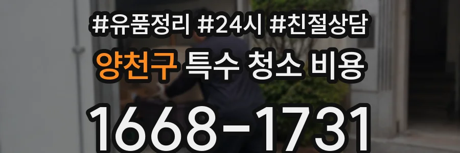 양천구 특수 청소 비용