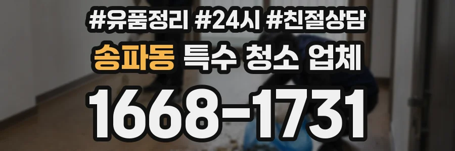 송파동 특수 청소 업체