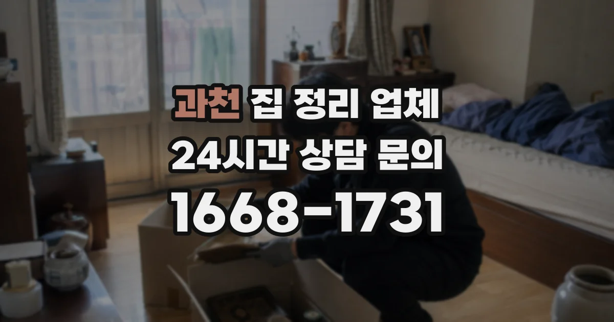 과천 집 정리 업체