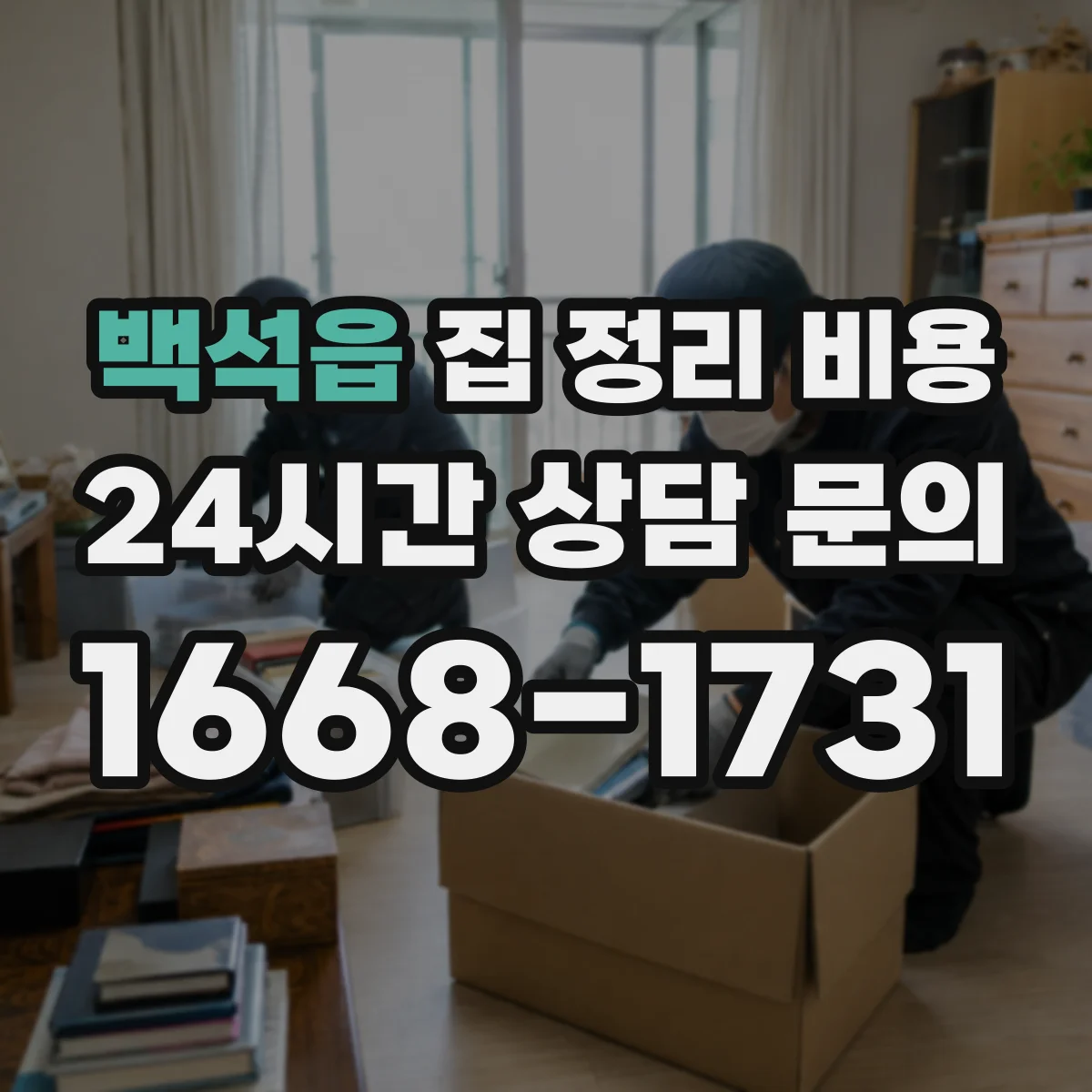 백석읍 집 정리 비용