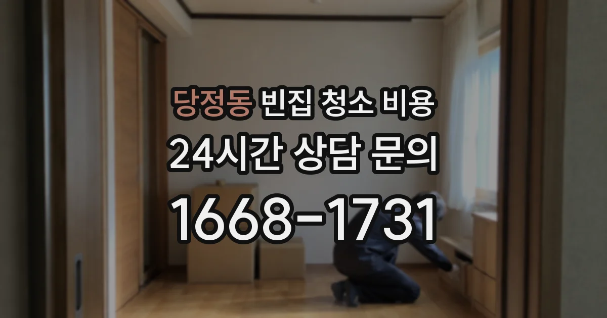 당정동 빈집 청소 비용