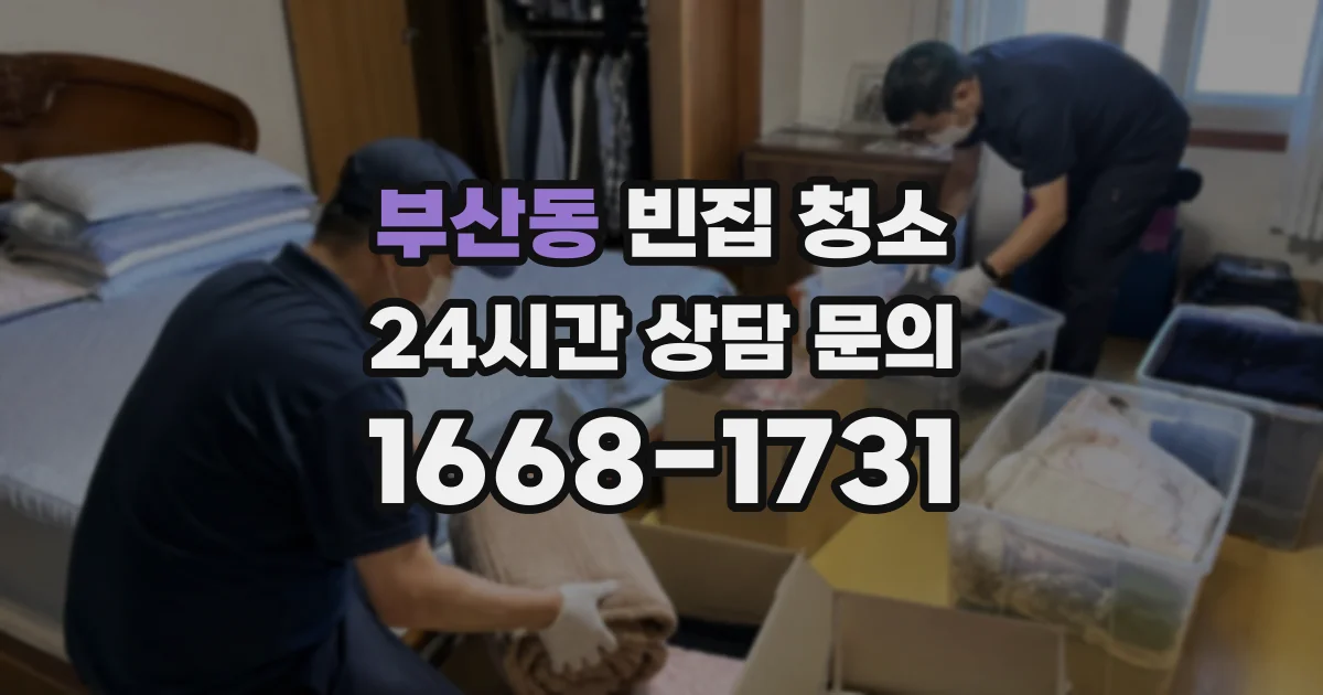 부산동 빈집 청소