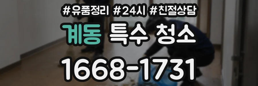 계동 특수 청소