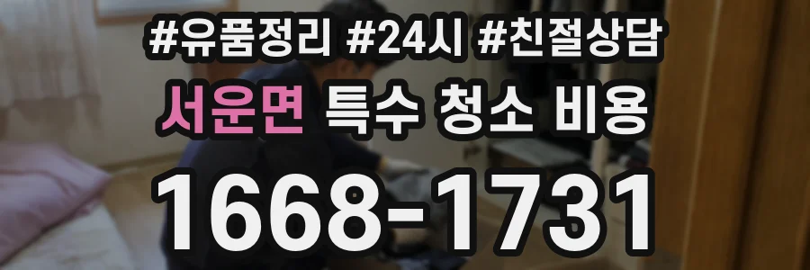 서운면 특수 청소 비용