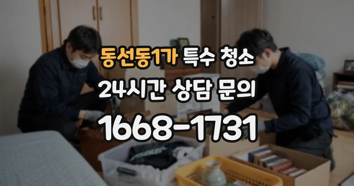 동선동1가 특수 청소