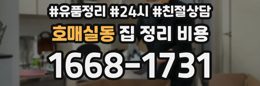 호매실동 집 정리 비용