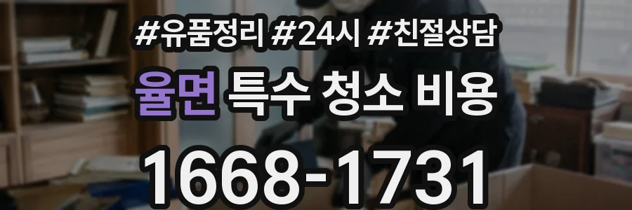 율면 특수 청소 비용