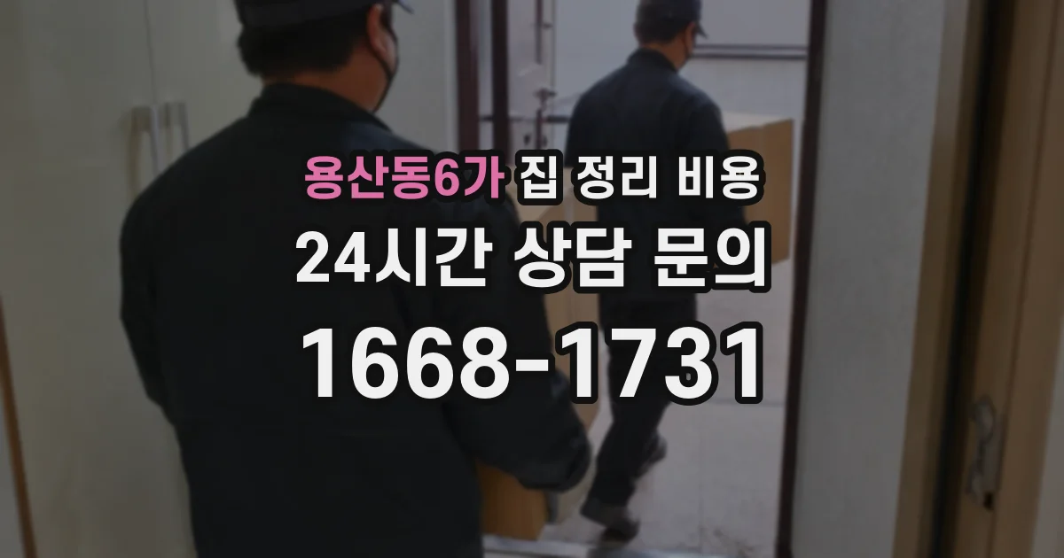 용산동6가 집 정리 비용