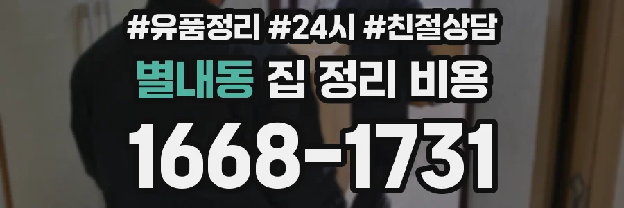 별내동 집 정리 비용
