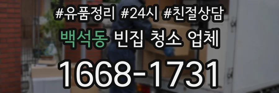 백석동 빈집 청소 업체