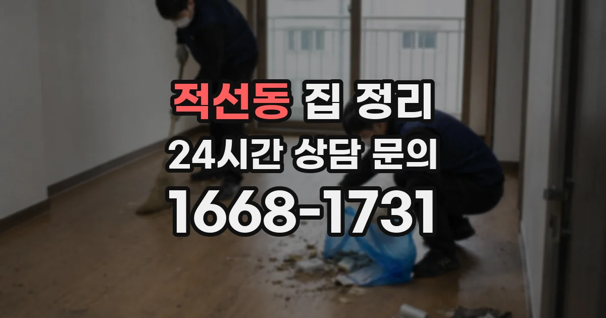 적선동 집 정리