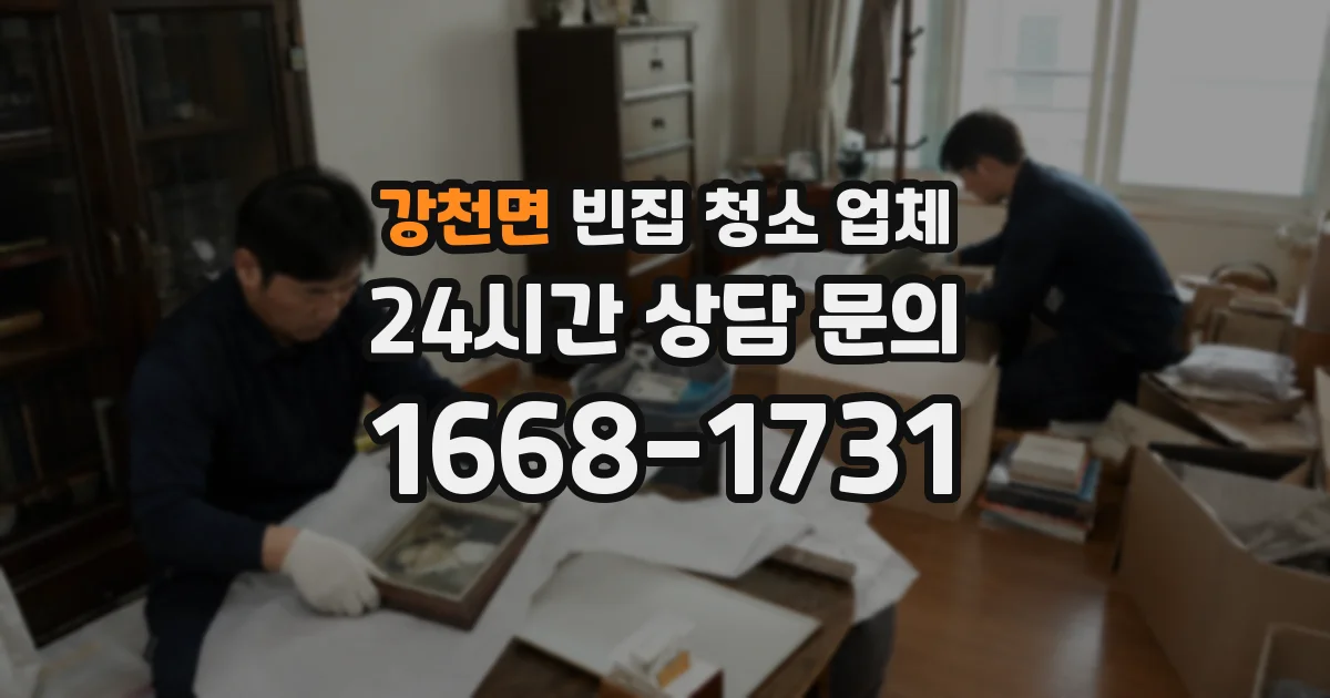 강천면 빈집 청소 업체