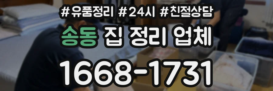 송동 집 정리 업체