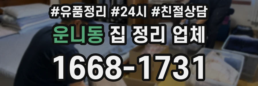 운니동 집 정리 업체